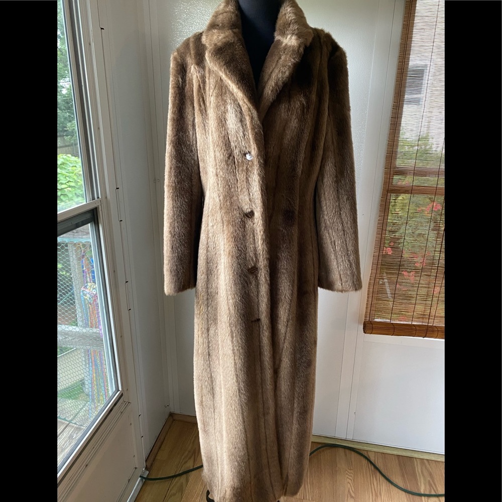 Mods International faux fur full length coat